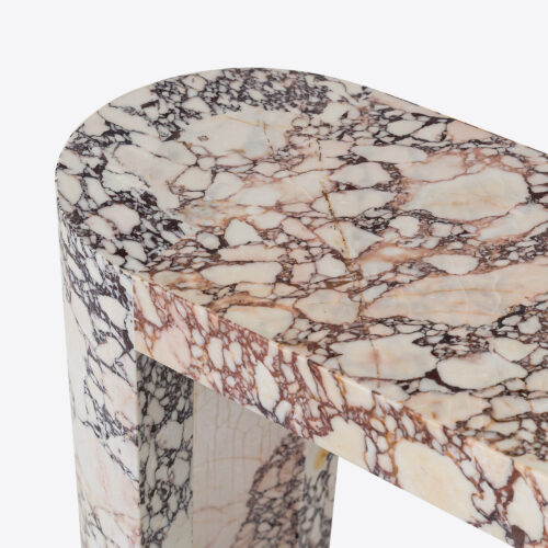 Riviera viola marble console table - mid-century inspired entrance hall or living room furniture