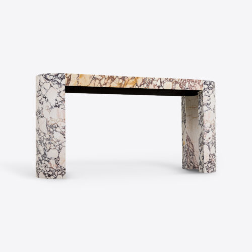 Riviera viola marble console table - mid-century inspired entrance hall or living room furniture