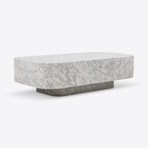 oval carrara marble coffee table floating