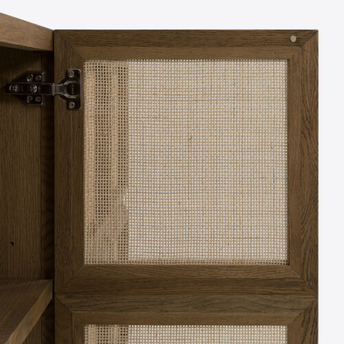 Savannah rattan and oak cabinet sideboard