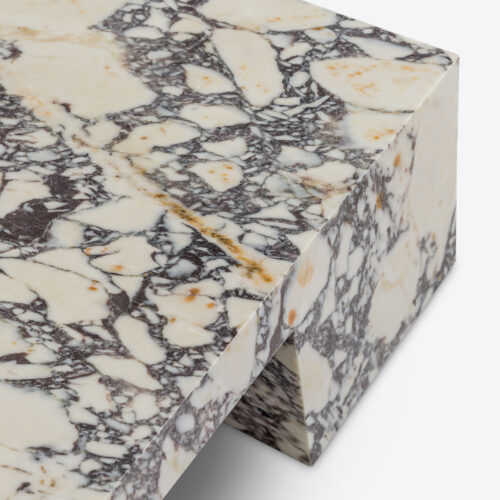 large square marble coffee table in viola marble