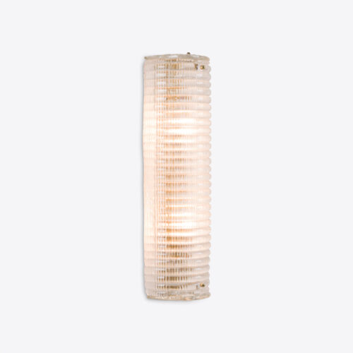 Tortona large wall light - mid-century Italian Murano style with textured waffles moulded glass