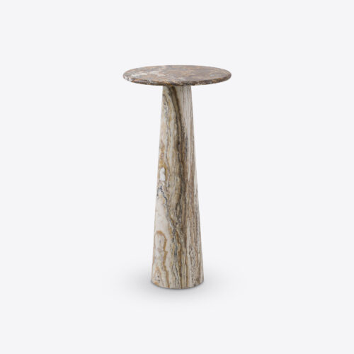 Toulouse display side table solid travertine