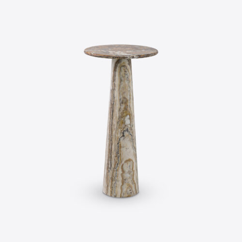 Toulouse display side table solid travertine