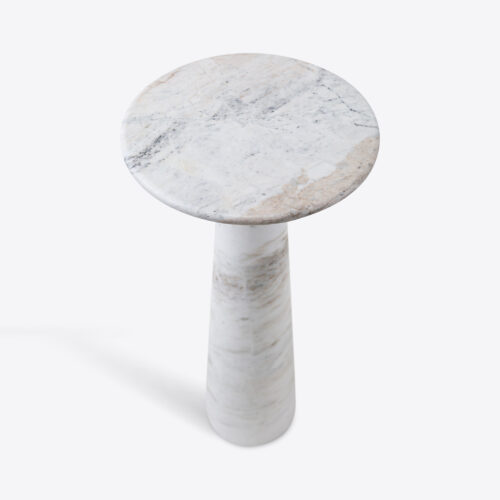 Toulouse white marble display plinth table
