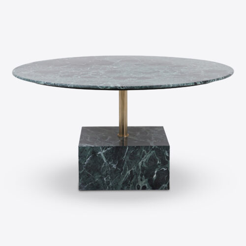 Phoenix 150cm large round dining table in green marble
