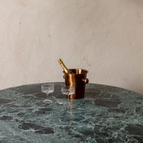 large round green marble dining table 150cm ideal for open plan kitchen dining