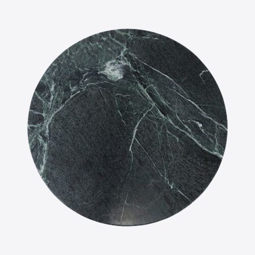 Phoenix 100cm small round dining table in green marble