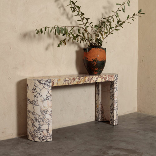 Riviera Viola marble console table