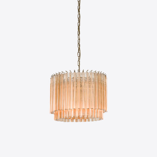 Piccolo Amaro chandelier - small amber in mid-century style