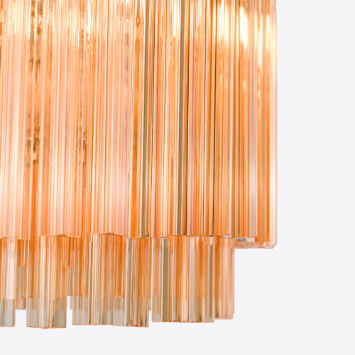 Piccolo Amaro chandelier - small amber in mid-century style