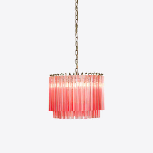 Piccolo Amaro chandelier - small pink in mid-century style