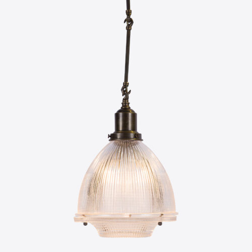 small waffle prismatic glass pendant in a mid century style ideal for dining rooms kitchen islands and entrance halls