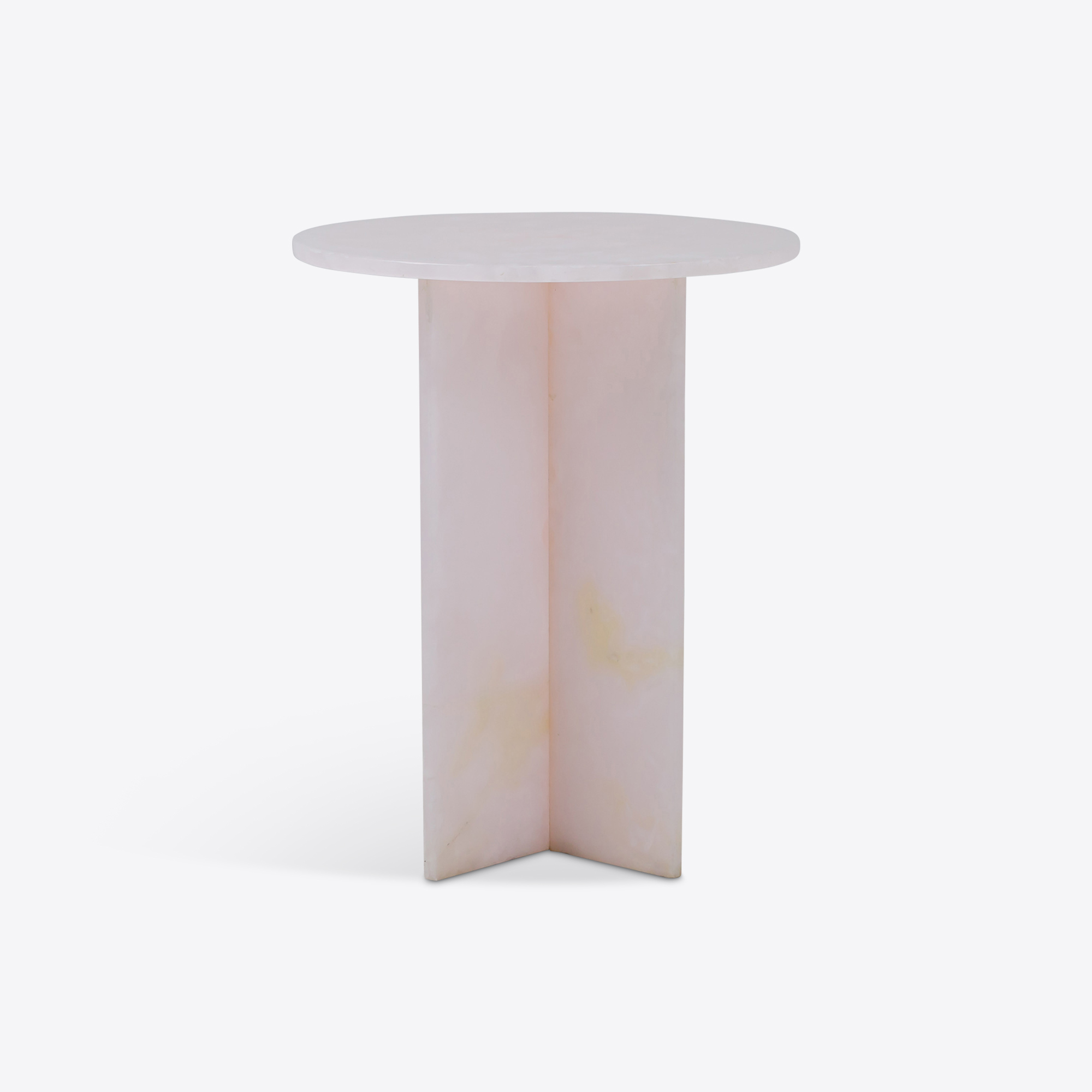 Evissa pink onyx marble side table