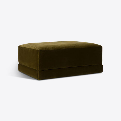 Milano moss green ottoman foot rest sectional sofa