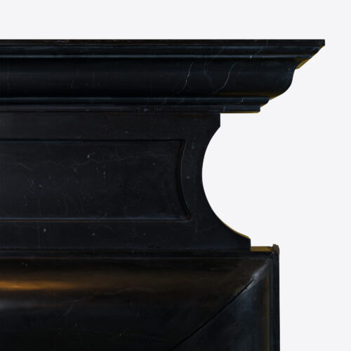 black Nero marble fireplace chimneypiece