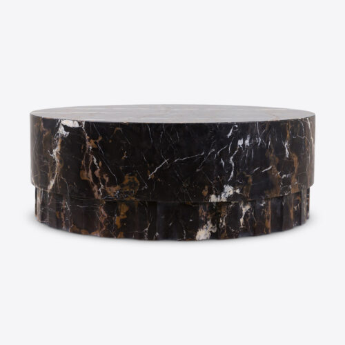 Oro coffee table in black gold marble