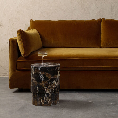 oro brown and gold solid marble coffee table