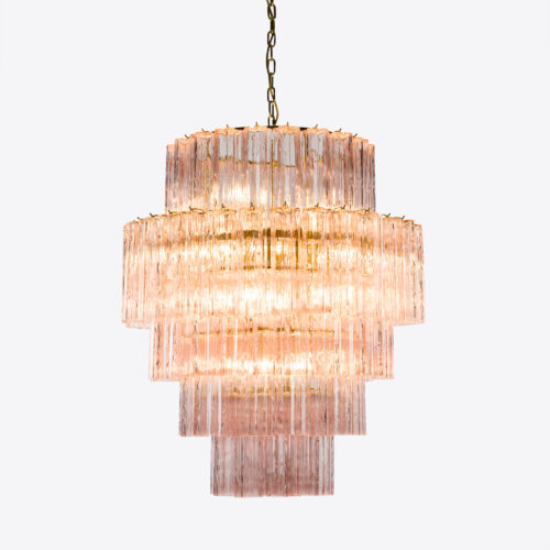 Frecchia tiered glass chandelier in a mid-century style