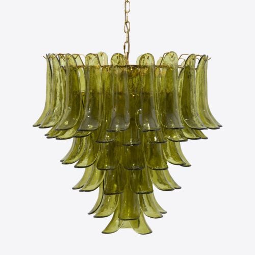 Green_Petalo_chandelier_Murano_style_mid-century-70s_tiered_pendant_1