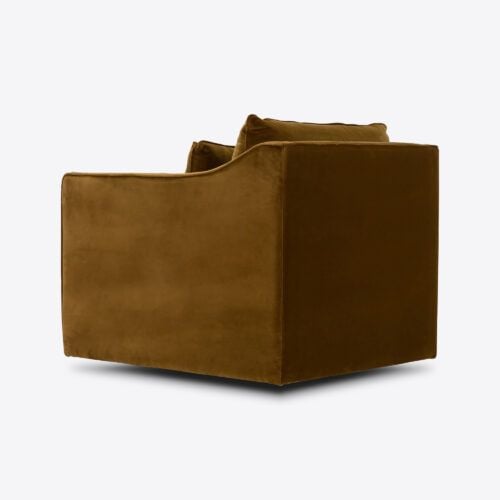 swivel armchair in soft velvet