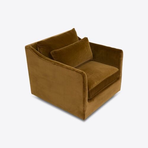 swivel armchair in soft velvet