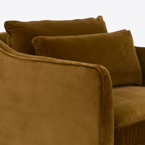 swivel armchair in soft velvet