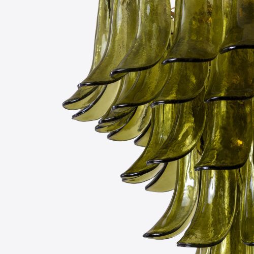 green petalo mid-century inspired chandelier