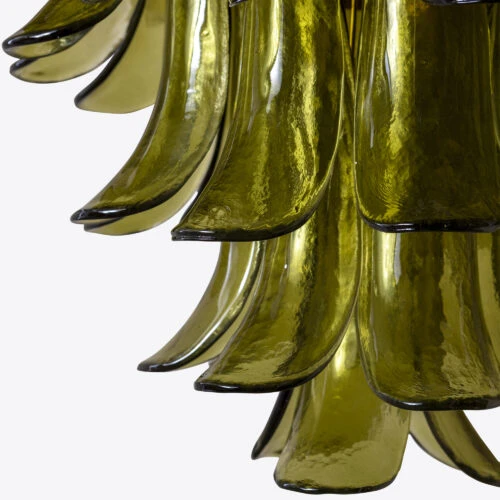 green petalo mid-century inspired chandelier