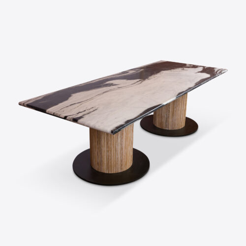 Mare_Street_Market_Smaller_PANDA_WHITE_marble_dining_table_with_reeded_round_pedestal_legs_3